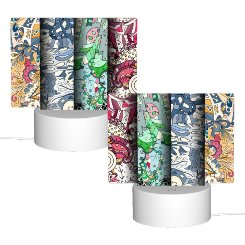 Rectangular Acrylic Night Light, Four different colored designs of a clock. Rectangular Acrylic Night Light, Four Different Colored Designs Of A Clock. -Pattern Night Light ad6e67f63fc5ddcdc9d2534ccdcf1d740d74adf2