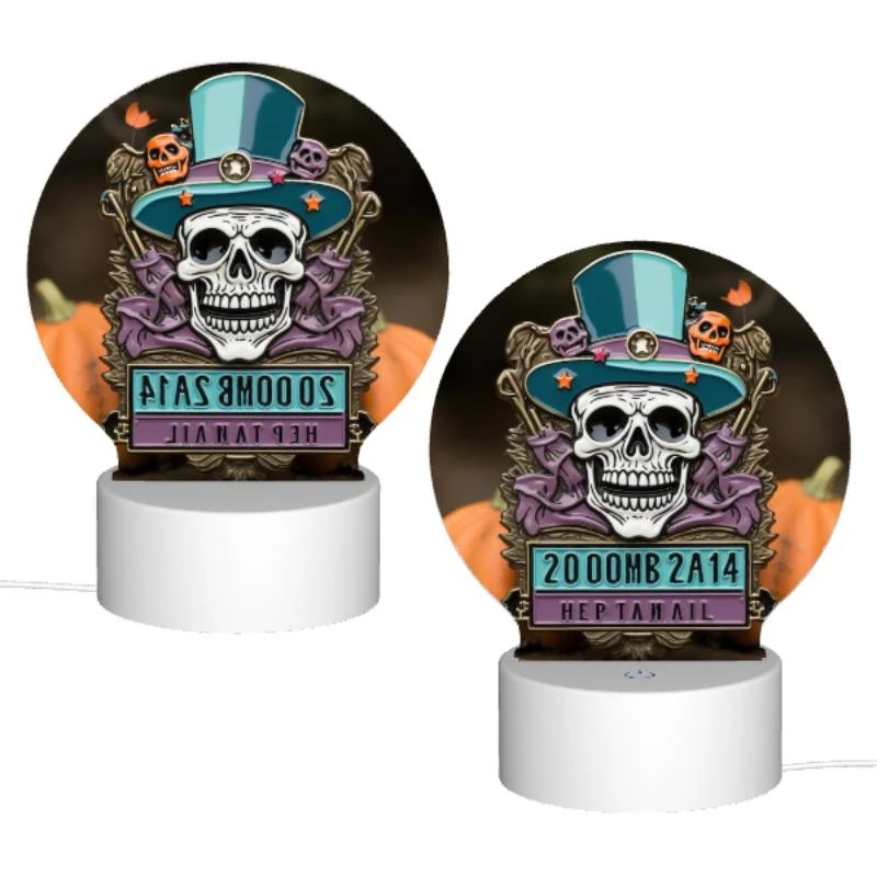 Round Acrylic Night Light, A skeleton wearing a top hat and a purple suit with the words 200MB 2014 on it. Round Acrylic Night Light, A Skeleton Wearing A Top Hat And A Purple Suit With The Words 200MB 2014 On It. -Pattern Night Light adb42220b05d4a312ec1ea9e26f64ddd013cd9c2