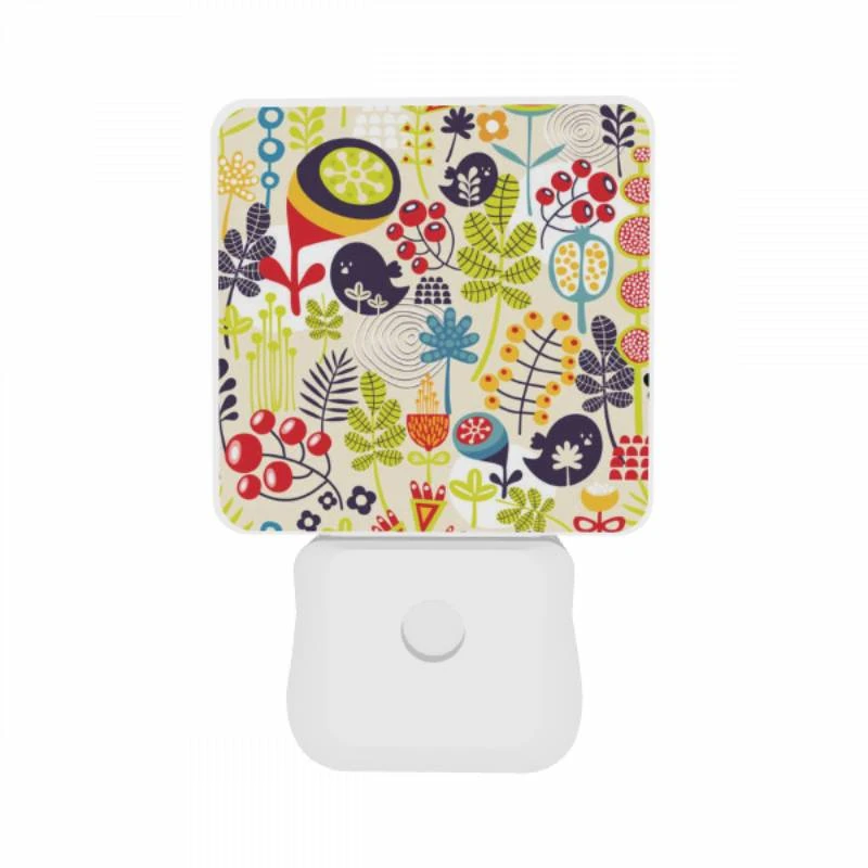 Night Light Set of 2, A colorful and vibrant flower pattern. Night Light Set Of 2, A Colorful And Vibrant Flower Pattern. -Pattern Night Light aeacf8292c48aa8e488b5a5abfcb93fb4585307f