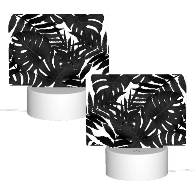 Rectangular Acrylic Night Light, A close up of a leafy plant with a black background. Rectangular Acrylic Night Light, A Close Up Of A Leafy Plant With A Black Background. -Pattern Night Light aee262aaedc17c10cb9519c8196cfe69477494a2