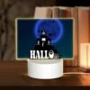 Rectangular Acrylic Night Light, A Spooky Halloween Scene With A Haunted House And A Moon In The Background. 2 Rectangular Acrylic Night Light, A Spooky Halloween Scene With A Haunted House And A Moon In The Background. -Pattern Night Light af1f6532c2890c2f77584698446b9b347475e0d9