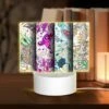 Rectangular Acrylic Night Light, Three Colorful Designs Of A Flower Are Displayed. 2 Rectangular Acrylic Night Light, Three Colorful Designs Of A Flower Are Displayed. -Pattern Night Light af598a602975669f6c92635be1d03522bf0cbc5d