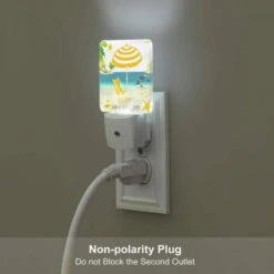 Night Light Set Of 2, A Yellow And White Umbrella Is Set Up On A Beach 6 Night Light Set Of 2, A Yellow And White Umbrella Is Set Up On A Beach -Pattern Night Light af89dcbbc115e9a9b4cf802d05ae1c07cac6f841