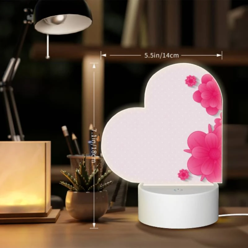 Love Acrylic Night Light, A pink flower with a yellow center. Love Acrylic Night Light, A Pink Flower With A Yellow Center. -Pattern Night Light b1a040efe61a73515ad03af173c9efe957f771f5