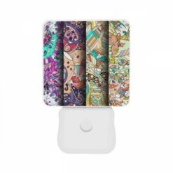 Night Light Set Of 2, Three Colorful And Intricate Designs Are Displayed Side By Side. 10 Night Light Set Of 2, Three Colorful And Intricate Designs Are Displayed Side By Side. -Pattern Night Light b26f01f0cf1a340d21ed4c0ec4dac2a4ddae7d45