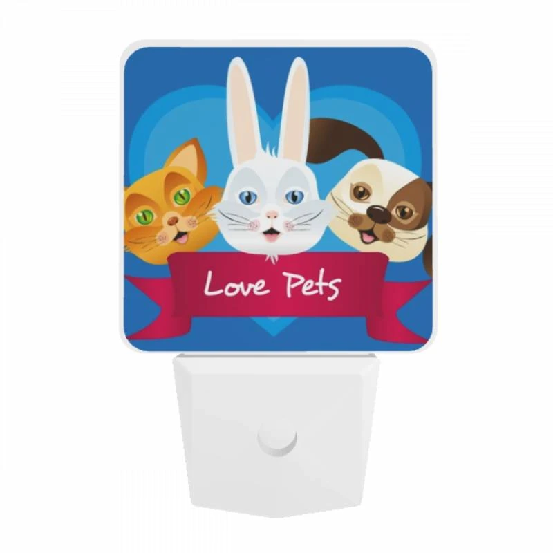 Night Light, Three cute animal characters are shown on a blue background Night Light, Three Cute Animal Characters Are Shown On A Blue Background -Pattern Night Light b29e3261d902ef171cb1e8ccf5df88d029a855b5