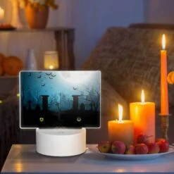 Rectangular Acrylic Night Light, A Halloween Scene With A Moon 8 Rectangular Acrylic Night Light, A Halloween Scene With A Moon -Pattern Night Light b2b83bcbda608afdcaea77022b613da255a4214b