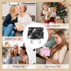 Rectangular Acrylic Night Light, A Close Up Of A Leafy Plant With A Black Background. 9 Rectangular Acrylic Night Light, A Close Up Of A Leafy Plant With A Black Background. -Pattern Night Light b301969a2179769c8050f0beebe2c2ff9efd8160