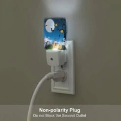 Night Light Set Of 2, A Tree With A Spider Web And Pumpkins Hanging From It. 6 Night Light Set Of 2, A Tree With A Spider Web And Pumpkins Hanging From It. -Pattern Night Light b30fa7e4b8e267da5567f67cb14450c2a2e53496