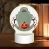 Round Acrylic Night Light, A Halloween Themed Sign With A Pumpkin On It. 1 Round Acrylic Night Light, A Halloween Themed Sign With A Pumpkin On It. -Pattern Night Light b37c8fff11ab516031822e3a06e25214229e40e9