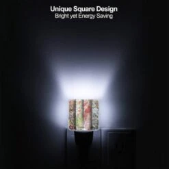 Night Light, Three Colorful Designs Are Displayed On A Wall. 6 Night Light, Three Colorful Designs Are Displayed On A Wall. -Pattern Night Light b4844c08309e854609dc3b85832124065f0e4cde