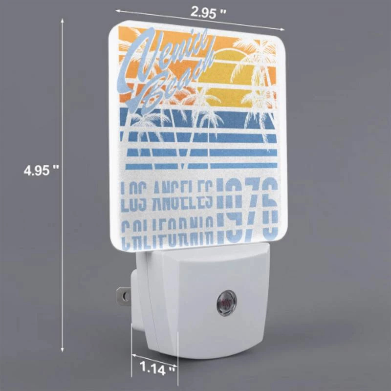 Night Light, A poster advertising a beach in Los Angeles from 1976. Night Light, A Poster Advertising A Beach In Los Angeles From 1976. -Pattern Night Light b533bb76b6fc758099d6de12f75f55783e3103ed