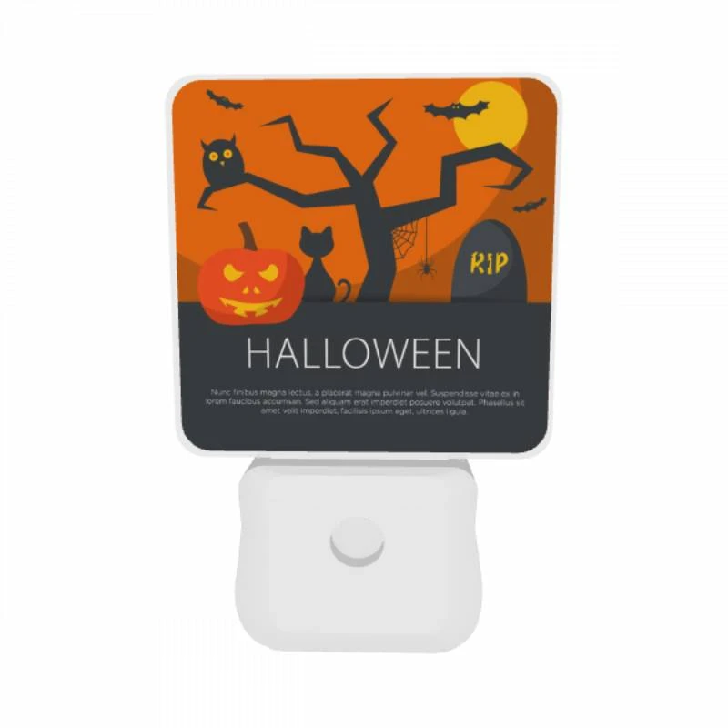 Night Light Set of 2, A Halloween poster with a tree Night Light Set Of 2, A Halloween Poster With A Tree -Pattern Night Light b535affaa64f90ff1d08d13f41f537bb9187d1af