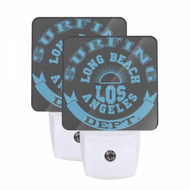 Night Light Set of 2, A logo for the Long Beach Surfing Department. Night Light Set Of 2, A Logo For The Long Beach Surfing Department. -Pattern Night Light b553680bbbffba95fbaf93d8d7a28f3c2415d44d