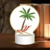 Round Acrylic Night Light, A Palm Tree Is Shown In A Red And White Striped Chair. 2 Round Acrylic Night Light, A Palm Tree Is Shown In A Red And White Striped Chair. -Pattern Night Light b5633336d0c435e3ae8a855cc1f1a94239e50dc3