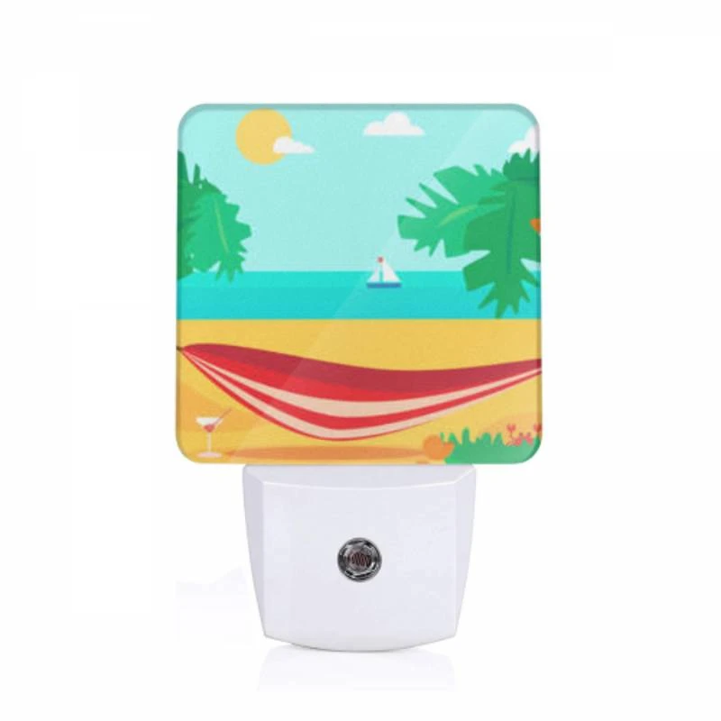 Night Light, A red and white beach umbrella is set up on the sand Night Light, A Red And White Beach Umbrella Is Set Up On The Sand -Pattern Night Light b5dcd2717dbe143274adcf7fbbaea402ddca4b0e