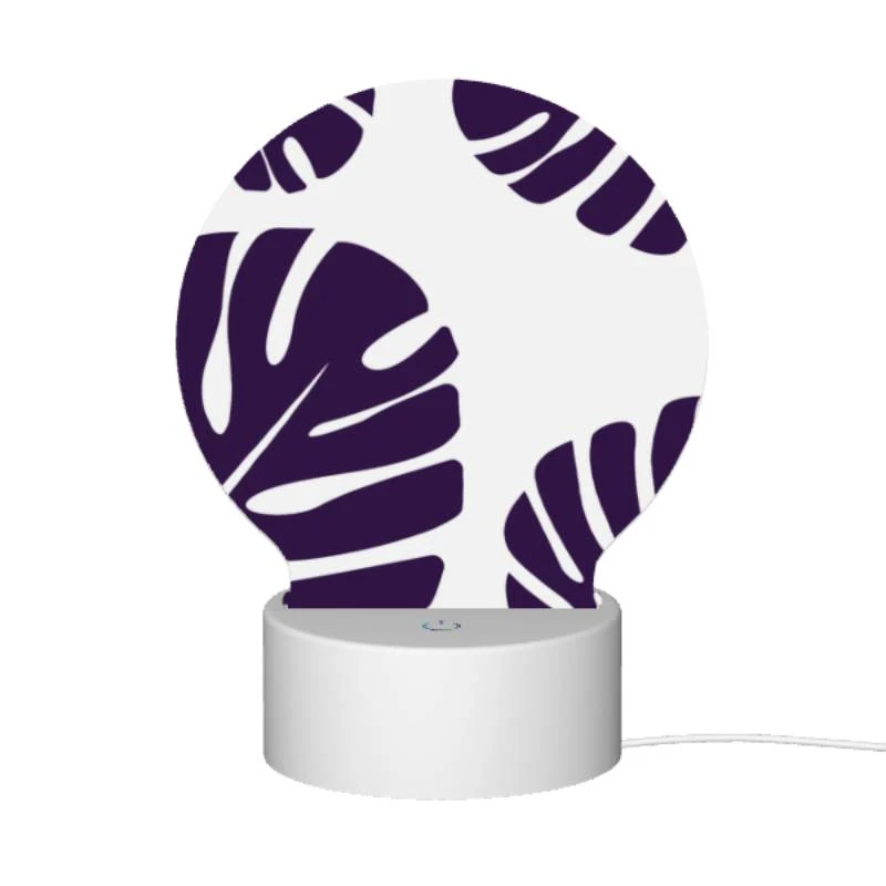 Round Acrylic Night Light, A pattern of leaves on a white background. Round Acrylic Night Light, A Pattern Of Leaves On A White Background. -Pattern Night Light b641c31ca9e8f357fa9c30ca7488c6b7a10c79c2