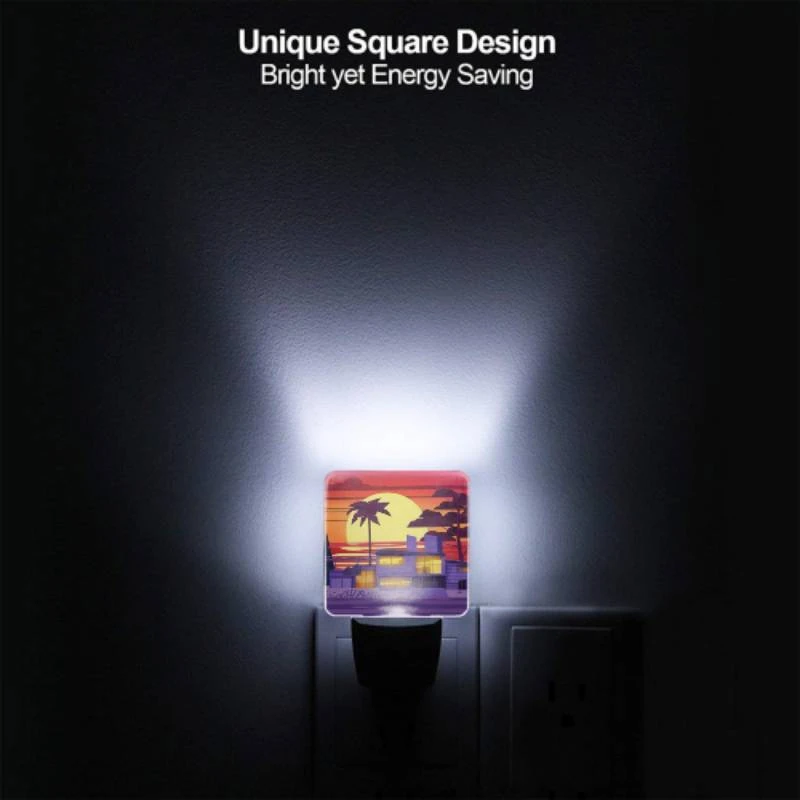 Night Light, A house with a palm tree in front of it. Night Light, A House With A Palm Tree In Front Of It. -Pattern Night Light b76d4ef7f0a46be9795c6e07bc8b9fb6ff998f8a