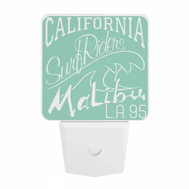 Night Light, A surfboard with the words California Riders Surf Surf Surf on it. Night Light, A Surfboard With The Words California Riders Surf Surf Surf On It. -Pattern Night Light b76f21adc5278aaf837cf976a11aa097aecc759f