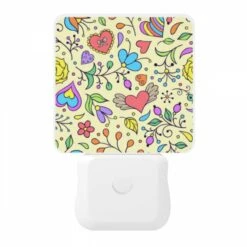 Night Light, A Colorful Floral Pattern With Hearts And Flowers. 10 Night Light, A Colorful Floral Pattern With Hearts And Flowers. -Pattern Night Light b7ae394d8a550f0278882d0ba0ac9caa088a2bdb