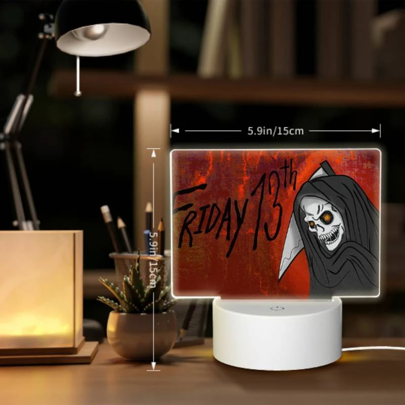 Rectangular Acrylic Night Light, A skeleton is wearing a black robe and holding a knife Rectangular Acrylic Night Light, A Skeleton Is Wearing A Black Robe And Holding A Knife -Pattern Night Light b7d2d473f366b87ed31d9030ae3bcf67e71e76f4