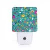 Night Light, A Colorful And Fun Design With Various Symbols And Characters.