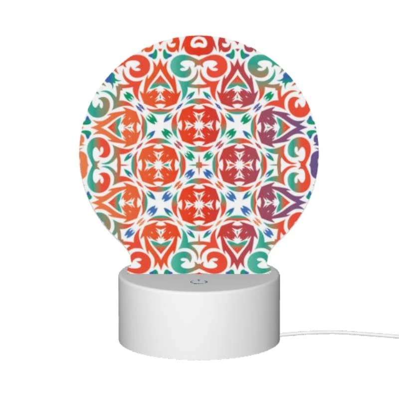 Round Acrylic Night Light, A colorful design with a circle in the center. Round Acrylic Night Light, A Colorful Design With A Circle In The Center. -Pattern Night Light b8f345830126010e43dae97f3d8571c9040d4e77