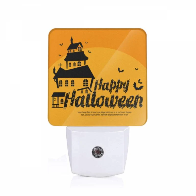 Night Light, A Halloween poster with a haunted house and bats. Night Light, A Halloween Poster With A Haunted House And Bats. -Pattern Night Light b8f6a710f42f2659f0f2a37ecefa696a27a08212