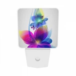Night Light Set Of 2, A Colorful Flower With A Blue Center And Yellow Petals. 8 Night Light Set Of 2, A Colorful Flower With A Blue Center And Yellow Petals. -Pattern Night Light b9019f79ea5edf0496d9edfbd0db6c7c5d8bfdfa