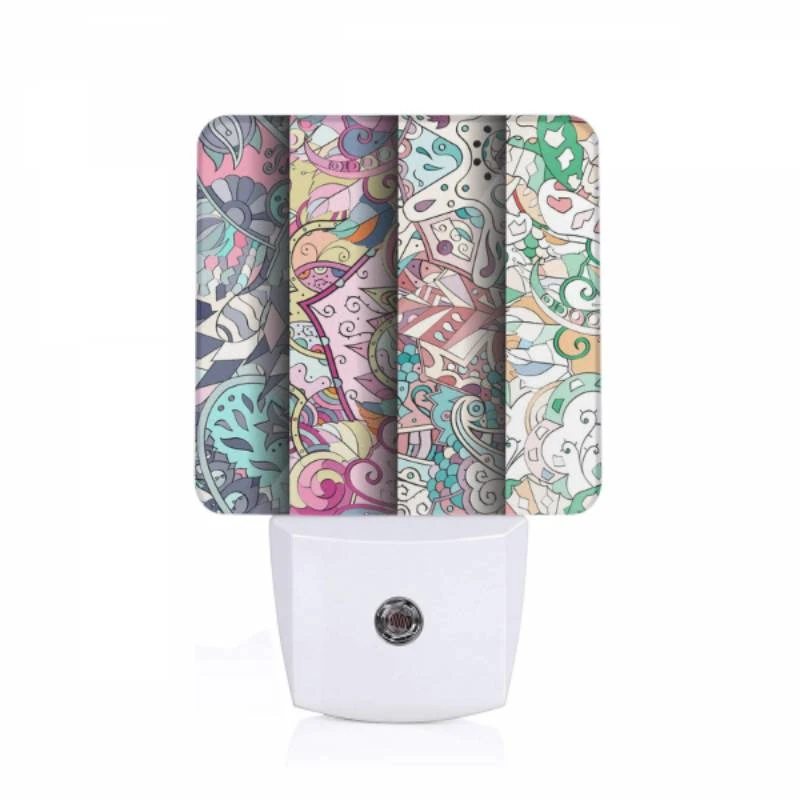 Night Light, Three colorful designs are displayed on a row. Night Light, Three Colorful Designs Are Displayed On A Row. -Pattern Night Light b916b8e678216131d542bb06e2e5b67c96d590ad