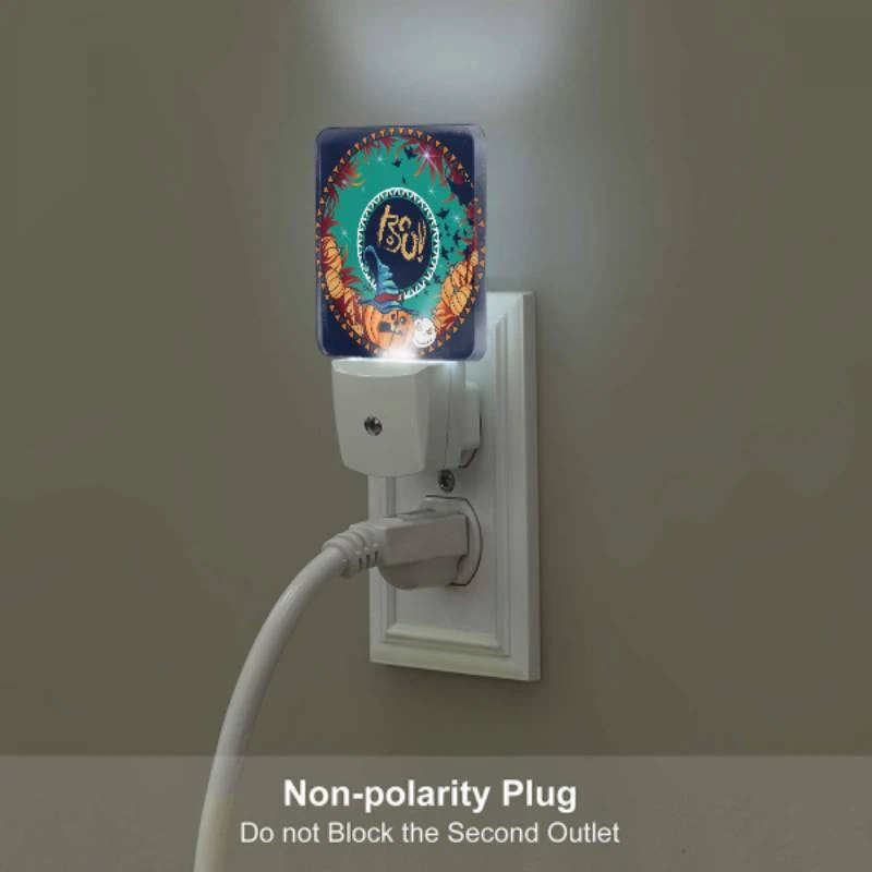 Night Light, A round design with a pumpkin and a wizard's hat on it. Night Light, A Round Design With A Pumpkin And A Wizard's Hat On It. -Pattern Night Light b9737e4163151570d8299f8fa037024c903c1d8a