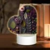 Love Acrylic Night Light, A Collection Of Various Plants And Flowers.
