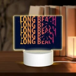 Rectangular Acrylic Night Light, A Colorful Poster Advertising Summer Adventures.