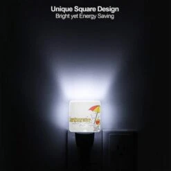 Night Light Set Of 2, A Colorful Umbrella Is Opened Over A Beach Ball And A Starfish. 5 Night Light Set Of 2, A Colorful Umbrella Is Opened Over A Beach Ball And A Starfish. -Pattern Night Light bb276db6a62a4dbff897d9d67ee6c6eed759470d