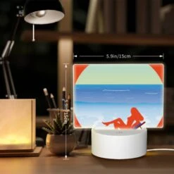 Rectangular Acrylic Night Light, A Woman Is Laying On A Beach Chair 7 Rectangular Acrylic Night Light, A Woman Is Laying On A Beach Chair -Pattern Night Light bc47fef7e1de56c901a0c68850d52fd3f94e301b