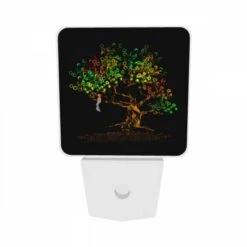 Night Light Set Of 2, A Woman Is Sitting In A Tree With A Colorful Background. 8 Night Light Set Of 2, A Woman Is Sitting In A Tree With A Colorful Background. -Pattern Night Light bc824e4408499ae7468df0f1fdee7f251468a7da