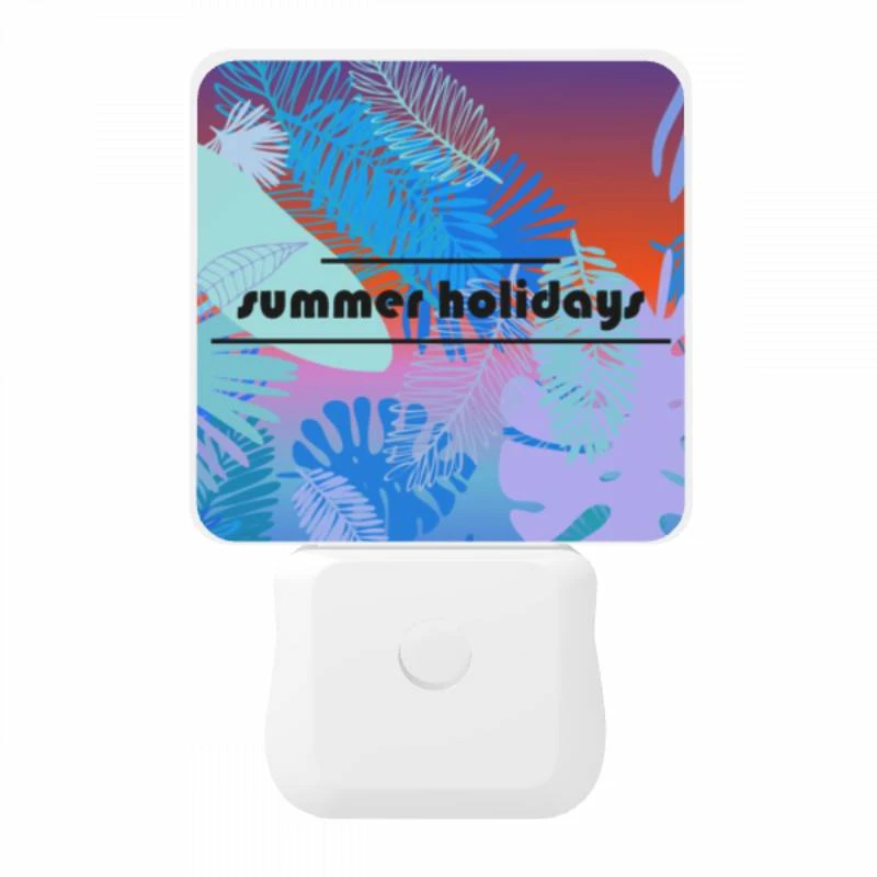 Night Light, A colorful image of a palm tree with the words "Summer Holidays" written on it. Night Light, A Colorful Image Of A Palm Tree With The Words "Summer Holidays" Written On It. -Pattern Night Light bce383bfbdd06d6343839cfb8675be0404e38157