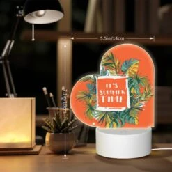 Love Acrylic Night Light, A Colorful Poster With The Words "It's Summer Time" Written On It. -Pattern Night Light bd38a06cc207952cca27f1bbe7ee46b3e770144c