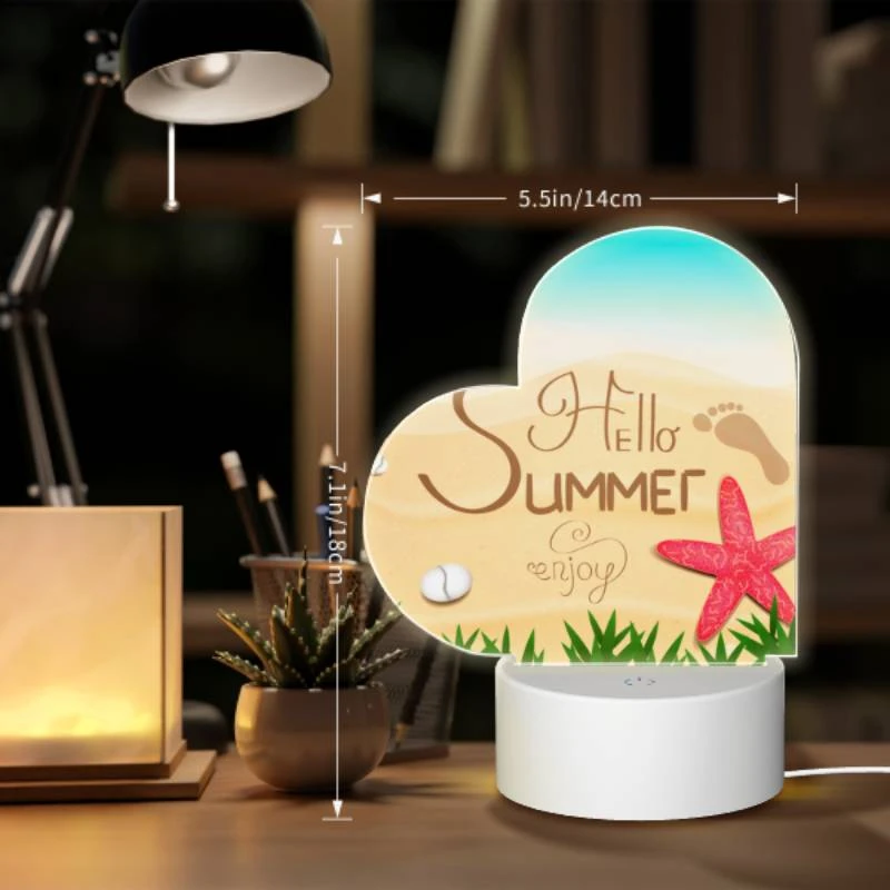 Love Acrylic Night Light, A colorful beach scene with a starfish Love Acrylic Night Light, A Colorful Beach Scene With A Starfish -Pattern Night Light be98b440bfc8017485714b198436bc6be83ac428