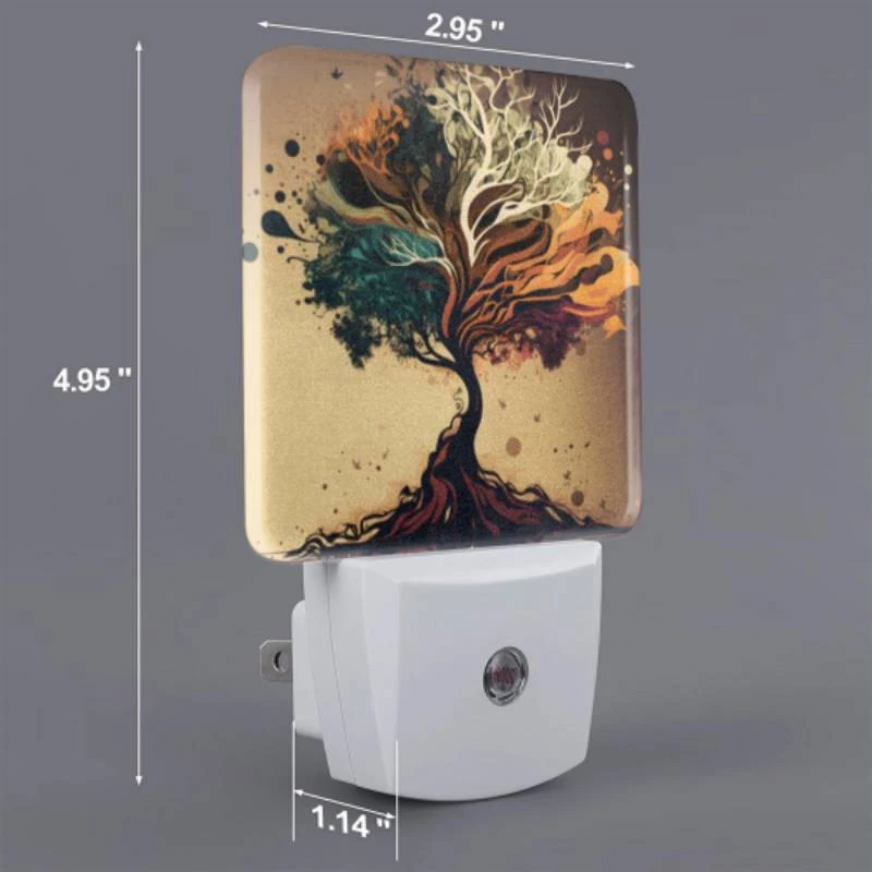 Night Light, A tree with a brown trunk and green leaves. Night Light, A Tree With A Brown Trunk And Green Leaves. -Pattern Night Light bf0ec77e2a87183d4c90d086a0f8043e6673b992