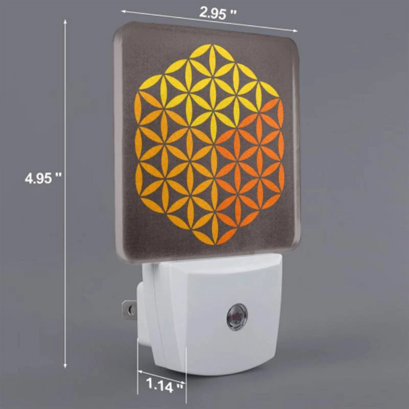 Night Light, A yellow and orange flower design. Night Light, A Yellow And Orange Flower Design. -Pattern Night Light bf1361085bbe7a011c4a37e59ab5f098940c3c29