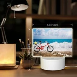 Rectangular Acrylic Night Light, A Red Bicycle Is Parked On The Beach. 7 Rectangular Acrylic Night Light, A Red Bicycle Is Parked On The Beach. -Pattern Night Light bf1b22a653f1c1f274414879c992dd7607c1d19b