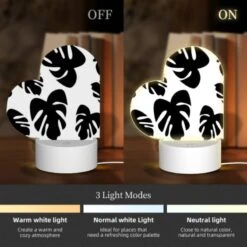 Love Acrylic Night Light, A Pattern Of Black And White Flowers. 4 Love Acrylic Night Light, A Pattern Of Black And White Flowers. -Pattern Night Light c06774ec0e74ec85e4e498122eb30f6fa36655f5