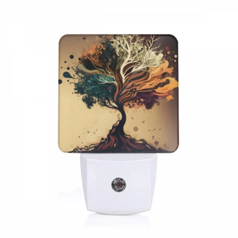 Night Light, A tree with a brown trunk and green leaves. Night Light, A Tree With A Brown Trunk And Green Leaves. -Pattern Night Light c0a256395b25b28be2b7752c1a52560e7b302dd0