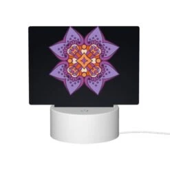 Rectangular Acrylic Night Light, A Purple And Orange Flower With A Yellow Center. 11 Rectangular Acrylic Night Light, A Purple And Orange Flower With A Yellow Center. -Pattern Night Light c0c051354b6268504d33bbd4e2acfb7822119e2f