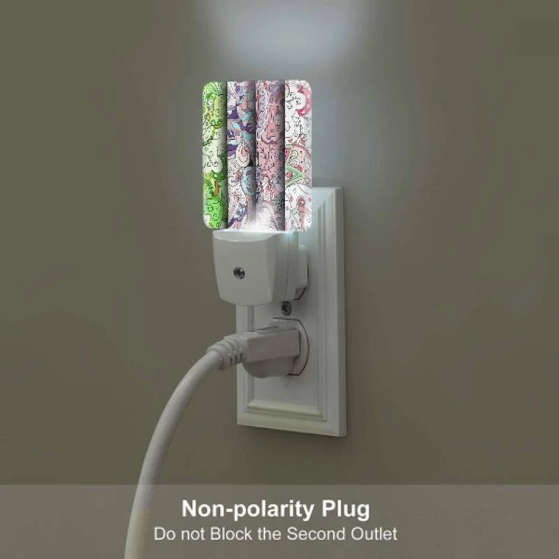 Night Light Set of 2, Three colorful designs of a person's arm are displayed. Night Light Set Of 2, Three Colorful Designs Of A Person's Arm Are Displayed. -Pattern Night Light c0d35efca28898bf4ca3affcf617d597e6cb6264