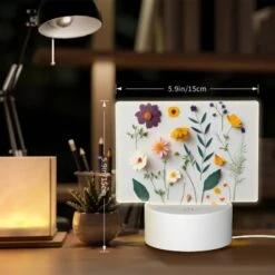 Rectangular Acrylic Night Light, A Collection Of Different Flowers And Leaves. 7 Rectangular Acrylic Night Light, A Collection Of Different Flowers And Leaves. -Pattern Night Light c19205a62e32fa531fcbf22865907a9d4ccbd745