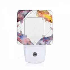 Night Light, A Group Of Fish Are Swimming Around A Circle.