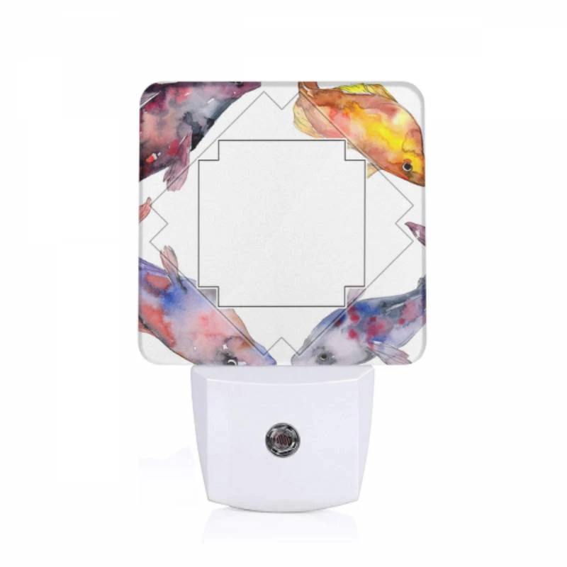 Night Light, A group of fish are swimming around a circle. Night Light, A Group Of Fish Are Swimming Around A Circle. -Pattern Night Light c292228938a607472117c9e6a36582ec10aa47ad