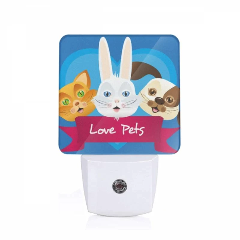 Night Light, Three cute animal characters are shown on a blue background Night Light, Three Cute Animal Characters Are Shown On A Blue Background -Pattern Night Light c2bf5eedf6c424edd3c21c906035d4b4d63deaee